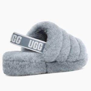 UGG FLUFF YEAH SLIDE COLOR:ASH